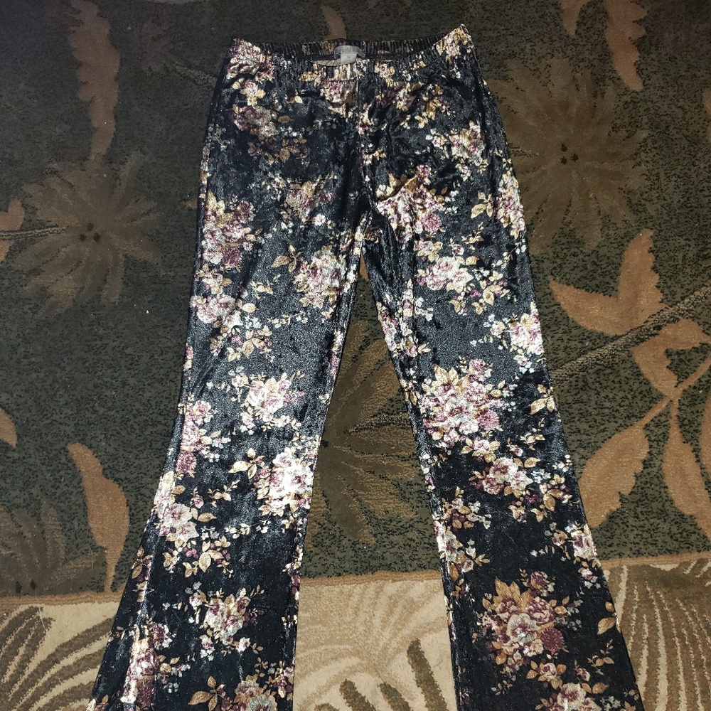 Charlotte Russe Velvet Bell Bottoms